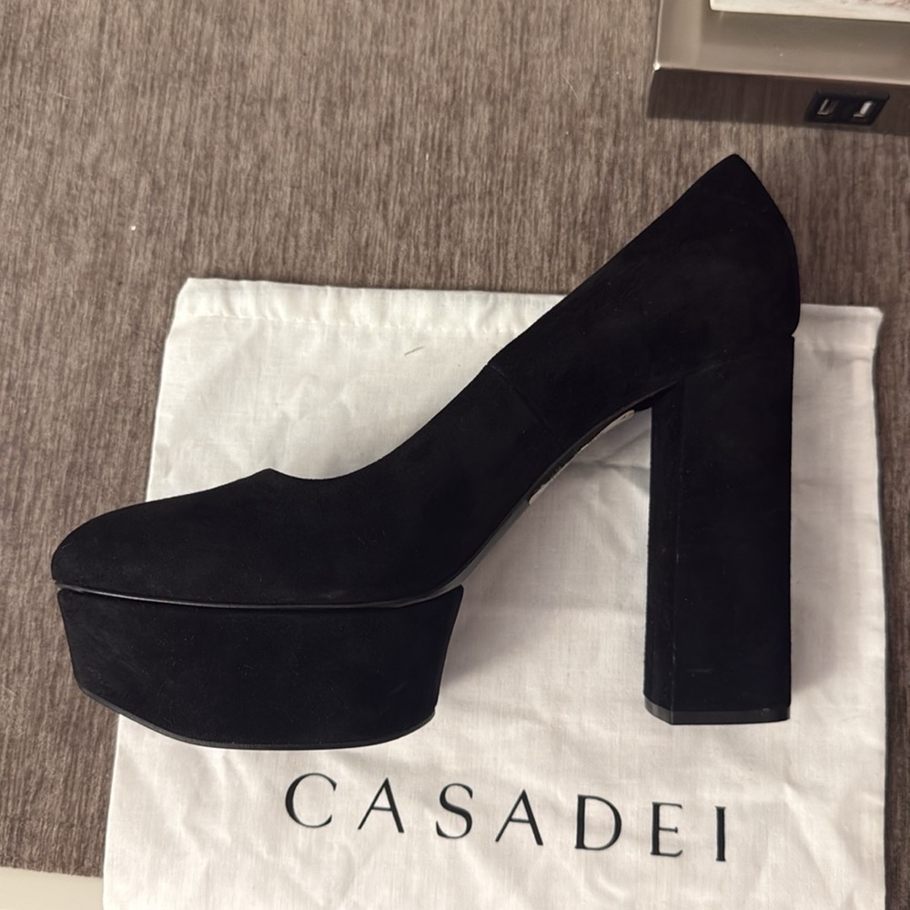 Casadei platform pumps new -retail price $995